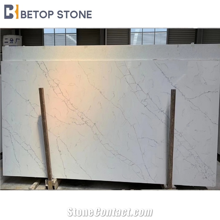 Slabs Calacatta Flowery Quartz A1811 Fashion Style