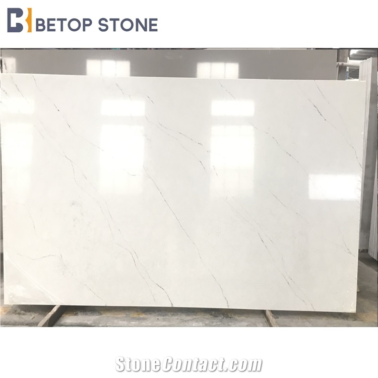 Slabs Calacatta Flowery Quartz A1811 Fashion Style