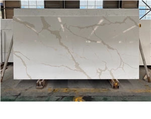 White Artificial Quartz Calacatta Golden