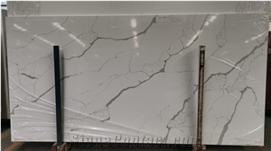 White Artificial Quartz Calacatta Laza