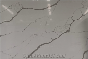 White Artificial Quartz Calacatta Laza