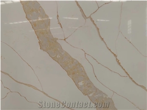 White Artificial Quartz Calacatta Liev
