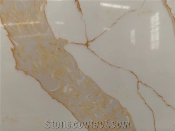 White Artificial Quartz Calacatta Liev