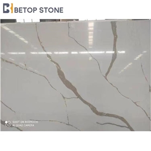 White Artificial Quartz Calacatta Trevizo
