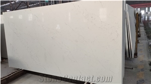 White Calacatta Flowery Artificial Quartz 
