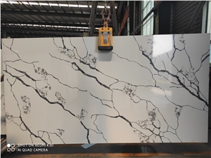 White Calacatta Laza Artificial Quartz