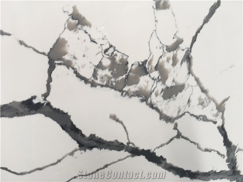 White Calacatta Laza Artificial Quartz