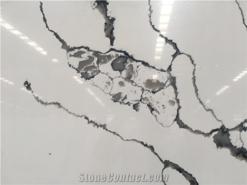 White Calacatta Laza Artificial Quartz