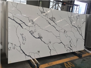 White Calacatta Laza Artificial Quartz