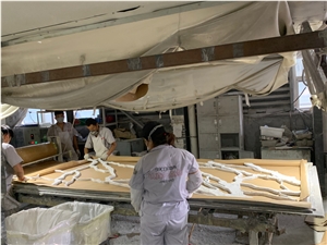 White Marble Artificial Quartzite Stone Flooring Slabs Tiles