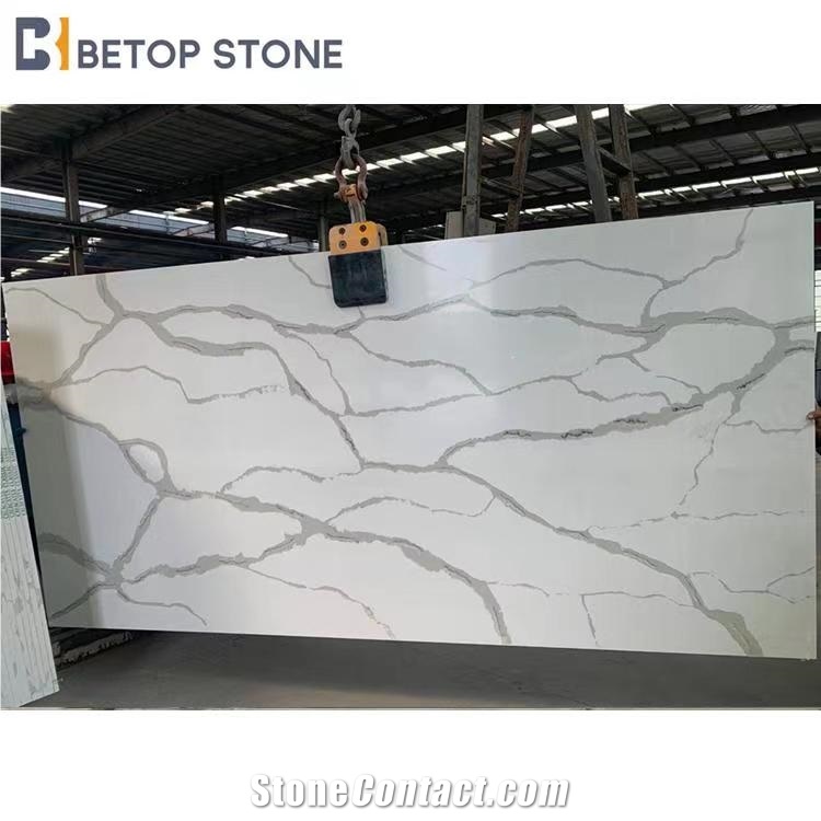 White Quartz Calacatta Classic Slabs