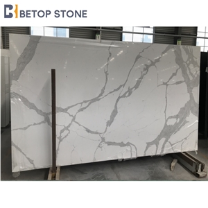 White Quartz Slab Calacatta Bellissimo  