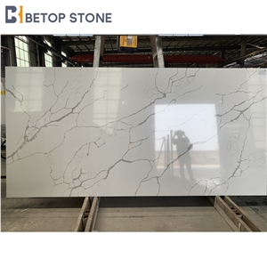 White Quartz Slab Calacatta Laza