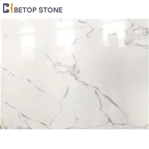 White Quartz Slab Calacatta Nuvo