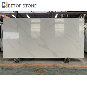 White Quartz Slab Calacatta Statuario 