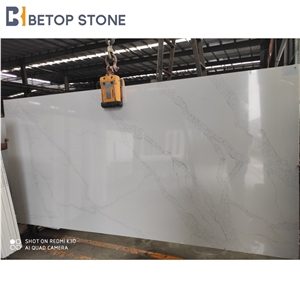 White Quartz Slab Calacatta Statuario 