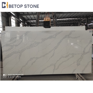 White Quartz Slab Calacatta Tuscan