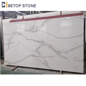 White Quartz Slab Calacatta Valencia
