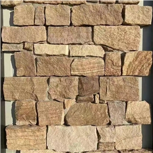 Culture Cemented Stacked Stone Wall Cladding Sandstone Slate