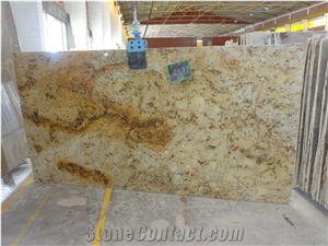 Antique Gold Granite Slabs & Tiles, India Yellow Granite