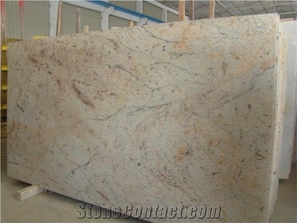 Colonial White Granite Slabs & Tiles, Ivory Cream 