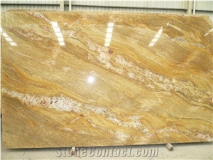 Imperial Gold Granite Slabs, Yellow Granite Tiles  P