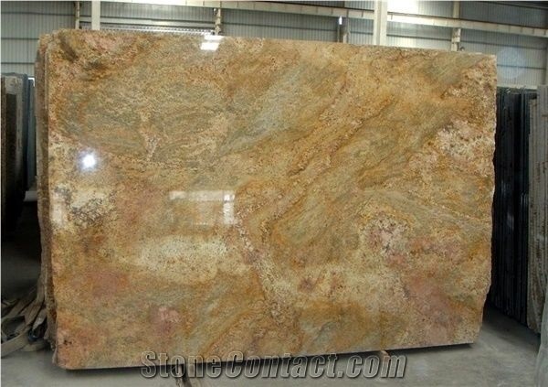 Imperial Gold Granite Slabs, Yellow Granite Tiles  P