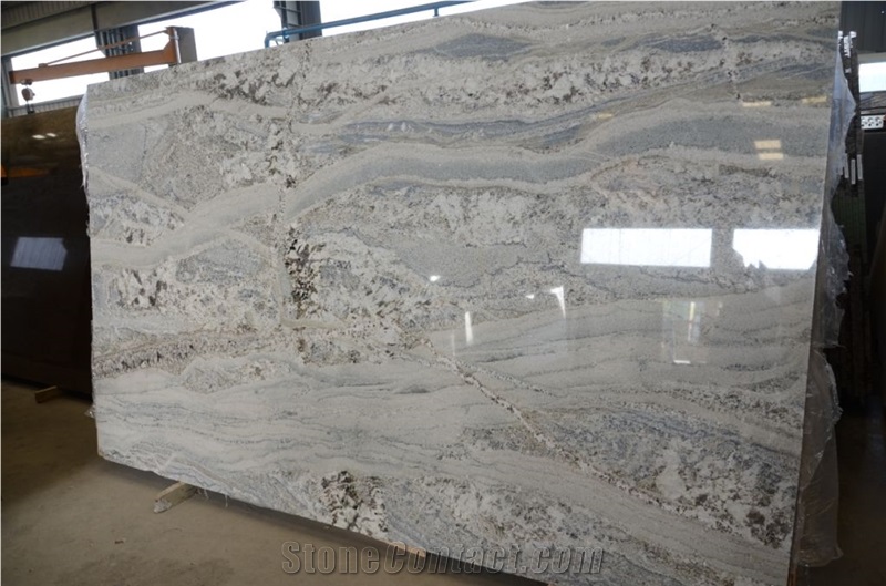 Monte Cristo Granite Slabs, India White Granite