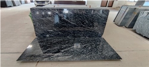 Silver Black Markino Granite Slabs, India Grey Granite