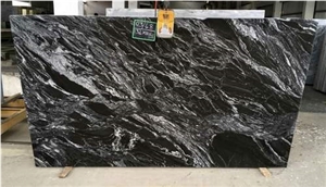 Spider Forest Black Granite Slabs
