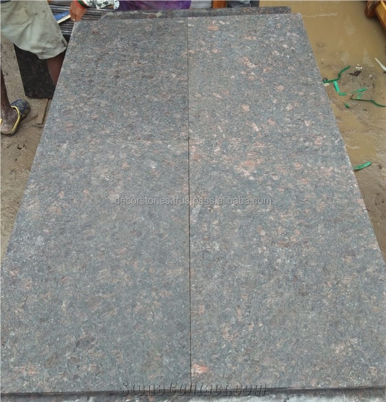 Tan Brown Flamed Granite Slabs, Flamed Granite