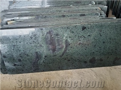 Black Crystal Green Granite Slab