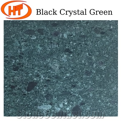 Black Crystal Green Granite Slab