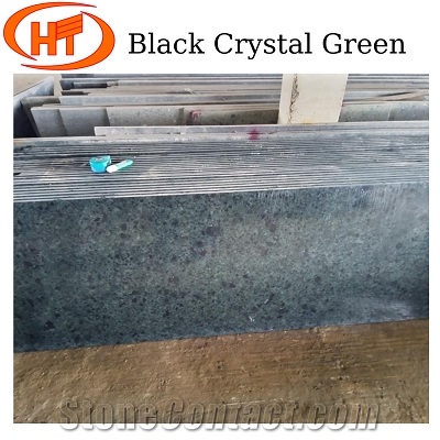 Black Crystal Green Granite Slab