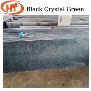 Black Crystal Green Granite Slab