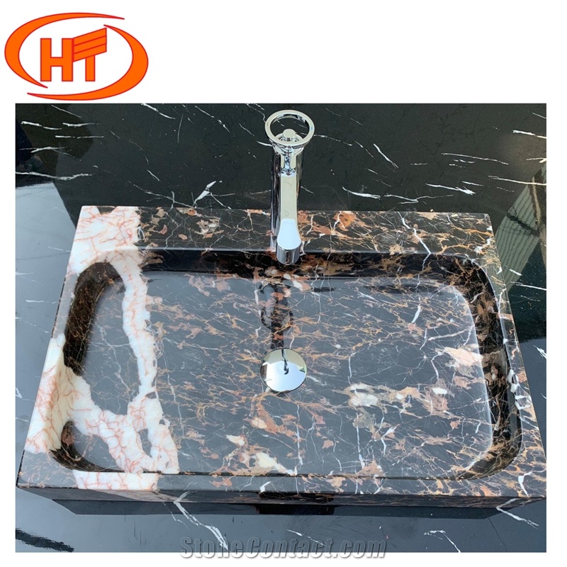Cow Brown Lavabo Sink Marble From Vietnam