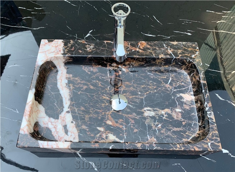 Cow Brown Lavabo Sink Marble From Vietnam
