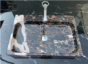Cow Brown Lavabo Sink Marble From Vietnam