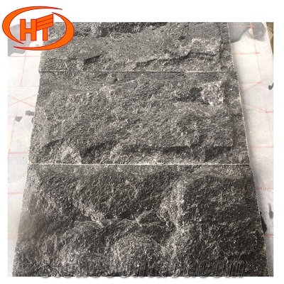Crystal Black Marble Cladding Panel Mushroom Wall Stone 