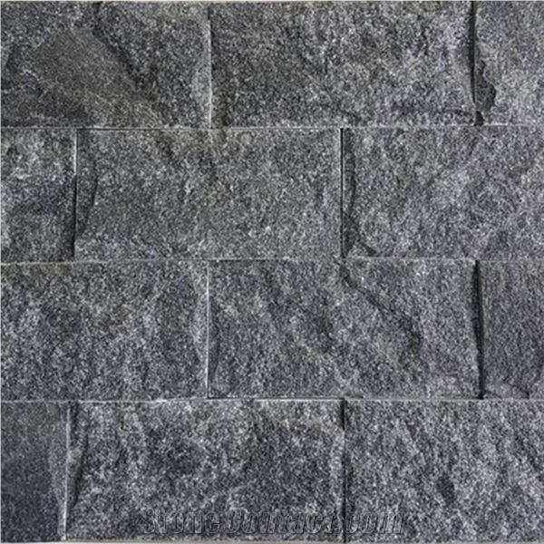 Crystal Black Marble Cladding Panel Mushroom Wall Stone 