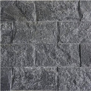 Crystal Black Marble Cladding Panel Mushroom Wall Stone 