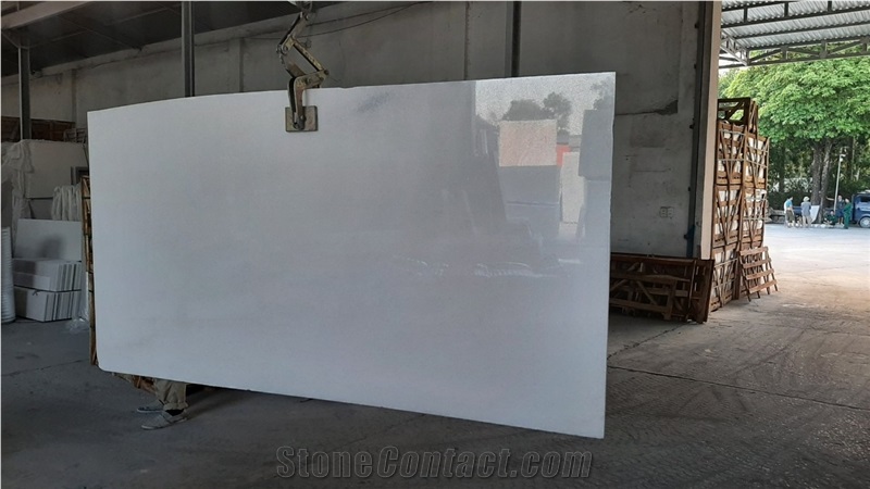 Crystal White Marble Stone Tile  Polished Surface