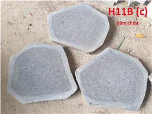 Flammed Black Basalt Flagstone Crazy Stepping Stone 