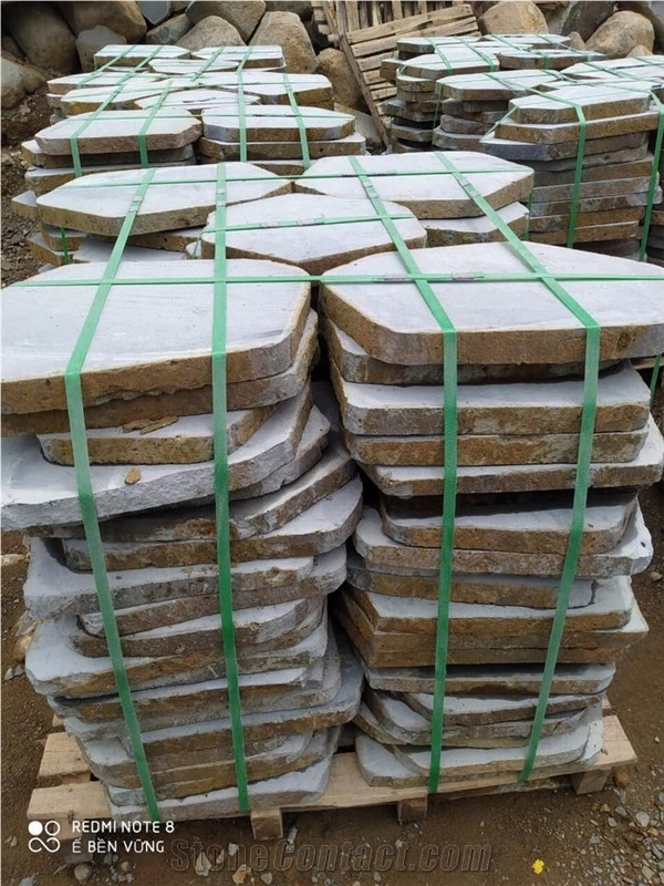 Flammed Black Basalt Flagstone Crazy Stepping Stone 