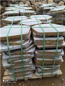 Flammed Black Basalt Flagstone Crazy Stepping Stone 