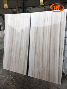 Luxury Wooden Veins White Marble 