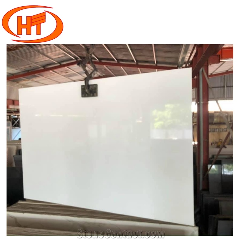 Pure White Slab Floor Tile Marble Stone From Vietnam