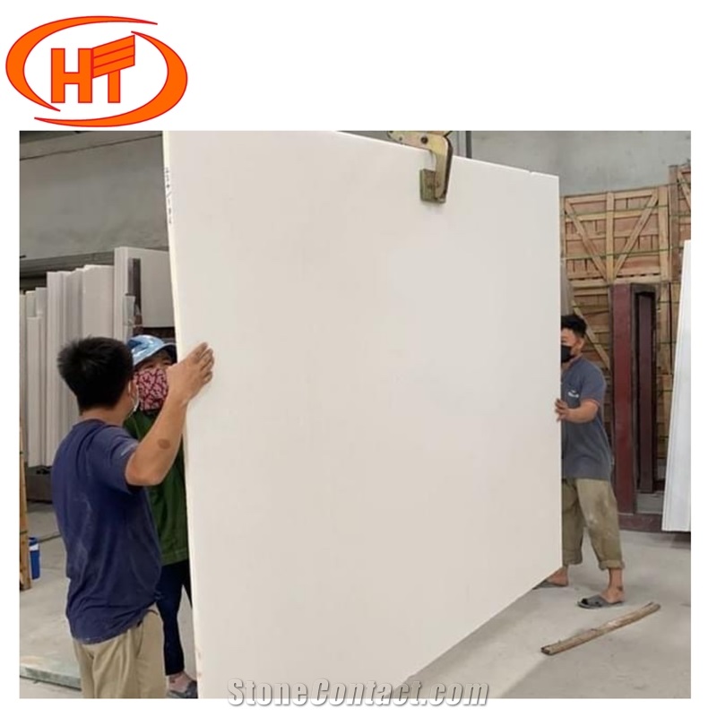 Pure White Slab Floor Tile Marble Stone From Vietnam