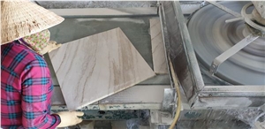 White Wooden Veins Marble Tile