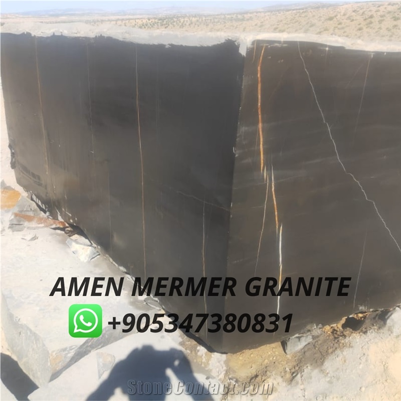 Sahara Black, Black Aziza Nero Saint Laurent Marble Blocks
